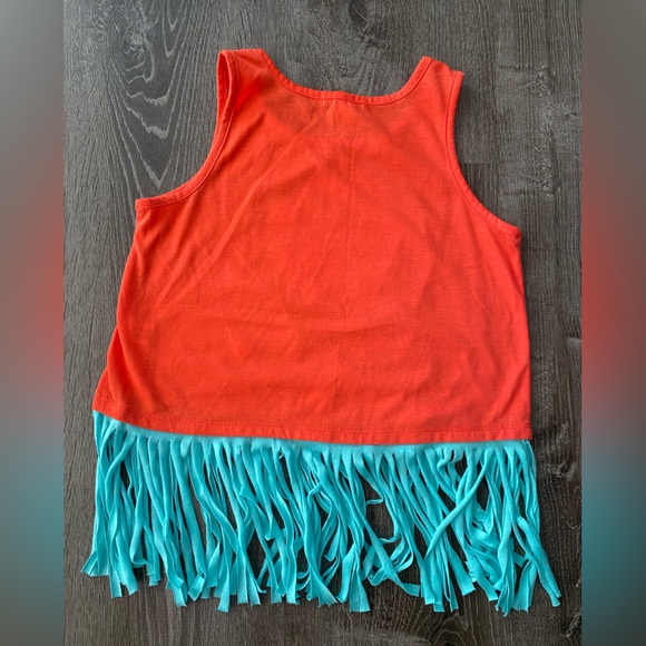 Tank style top with fringe, size girls large in excellent condition! - Picture 6 of 7